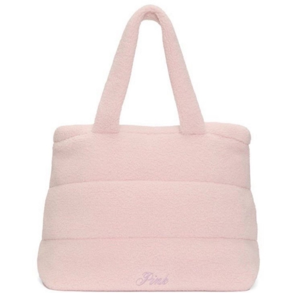 BNWT- PINK Victoria's Secret Sherpa Tote - Pale Pink